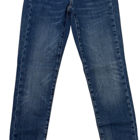 J Jill The Boyfriend Jeans 2P Straight Leg Ankle Stretch Denim Blue Wash NWT - Picture 3 of 10